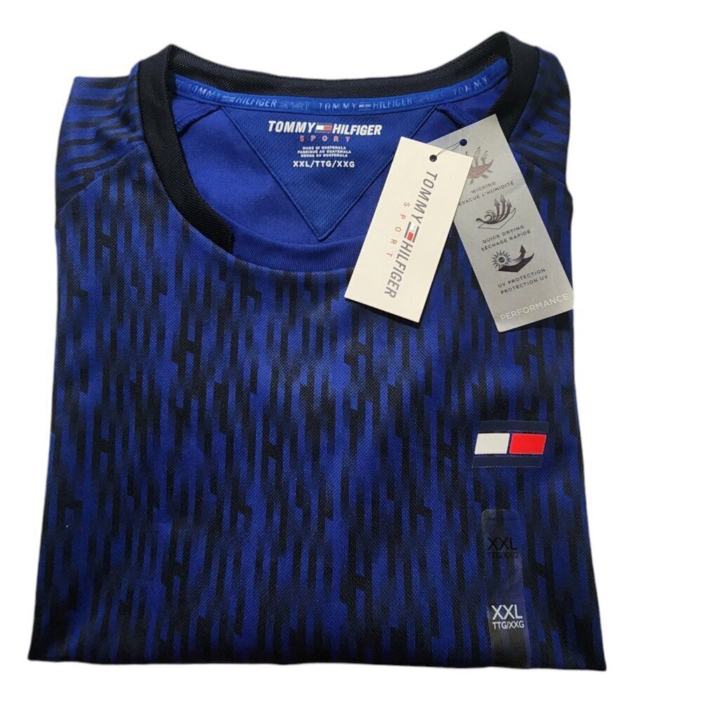Tommy Hilfiger Men's T-Shirt Sport Wicking UV‎ Short Sleeve Polyester XXL - Picture 12 of 12